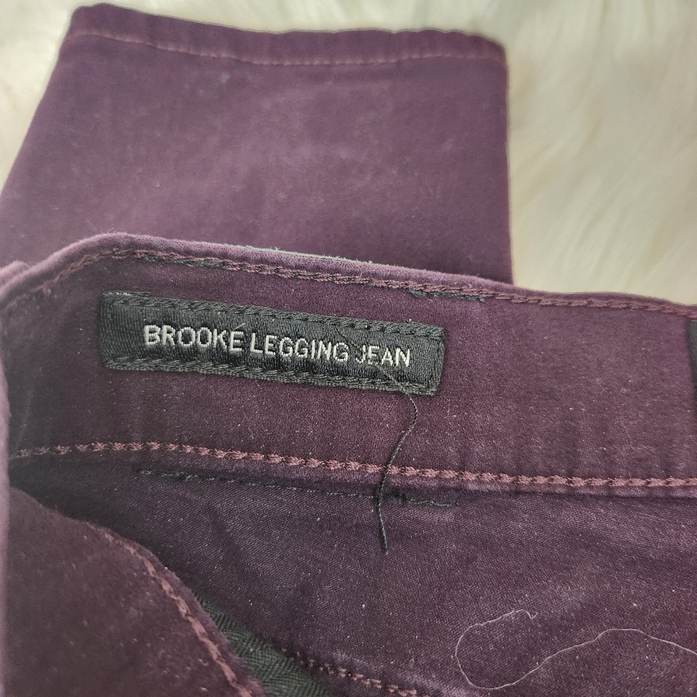 Lucky Brand Brooke Velvet Legging Jean Plum Color - Picture 6 of 9